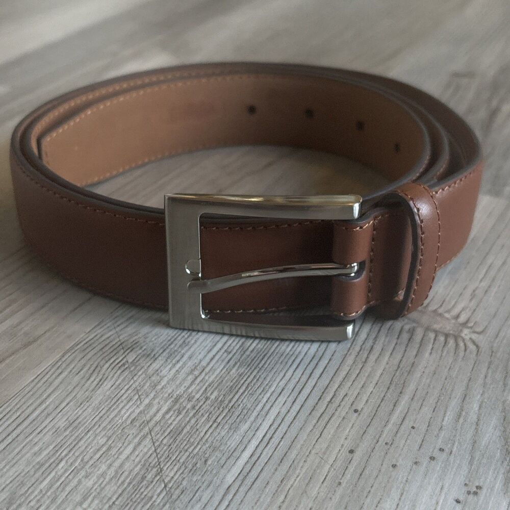 WILL Authentic Italian Leather Brown Western  Camel Belt Size 40 (MSRP $110)